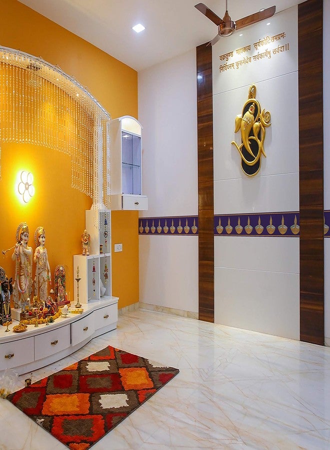 WallDesign شريط ورق جدران WallDesign - تصميم فني مستوحى من ديبا رانجولي - لتزيين الحمام والمطبخ وغرفة المعيشة - لفة 3 بوصات × 10 أقدام - ملصق PVC لامع مقاوم للماء - Image 2